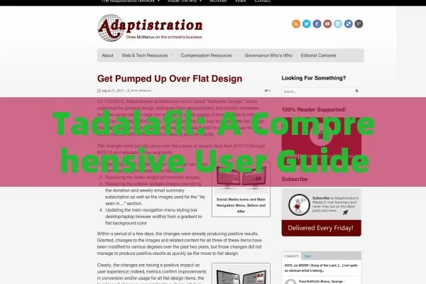 Tadalafil: A Comprehensive User Guide