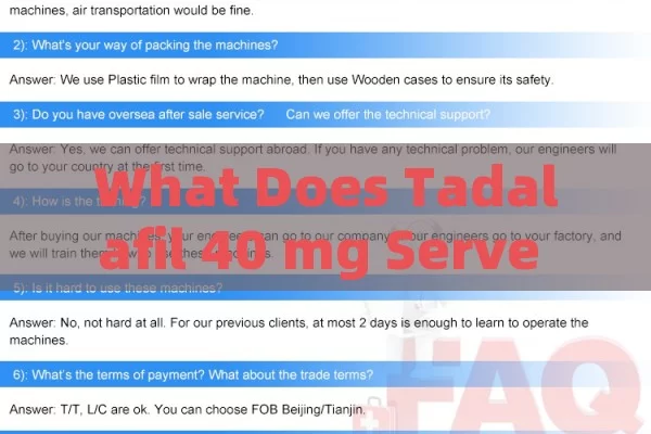 What Does Tadalafil 40 mg Serve For?