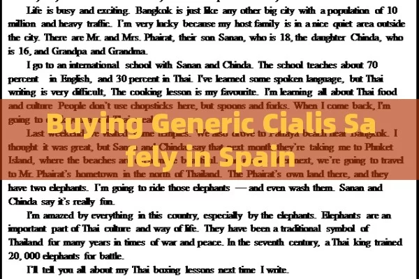 Buying Generic Cialis Safely in Spain